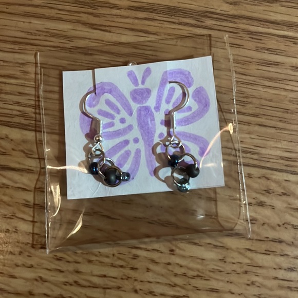 Handmade , glass beads , earrings - Picture 9 of 10